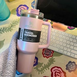 Pink pearlescent Stanley tumbler